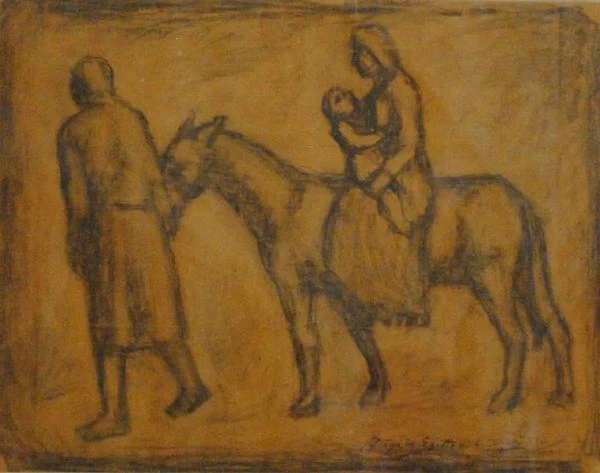  115-Carlo Carrà-Fuga in Egitto-Fondazione Maria Corti, Pavia 